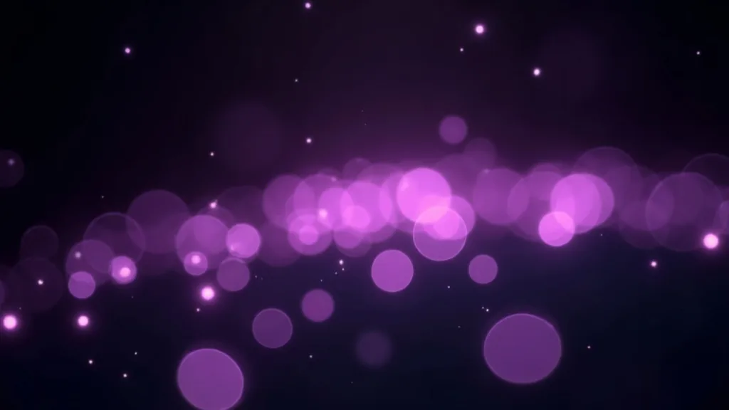 Violet bokeh lights on a dark ground: an editorial image for the email marketing service