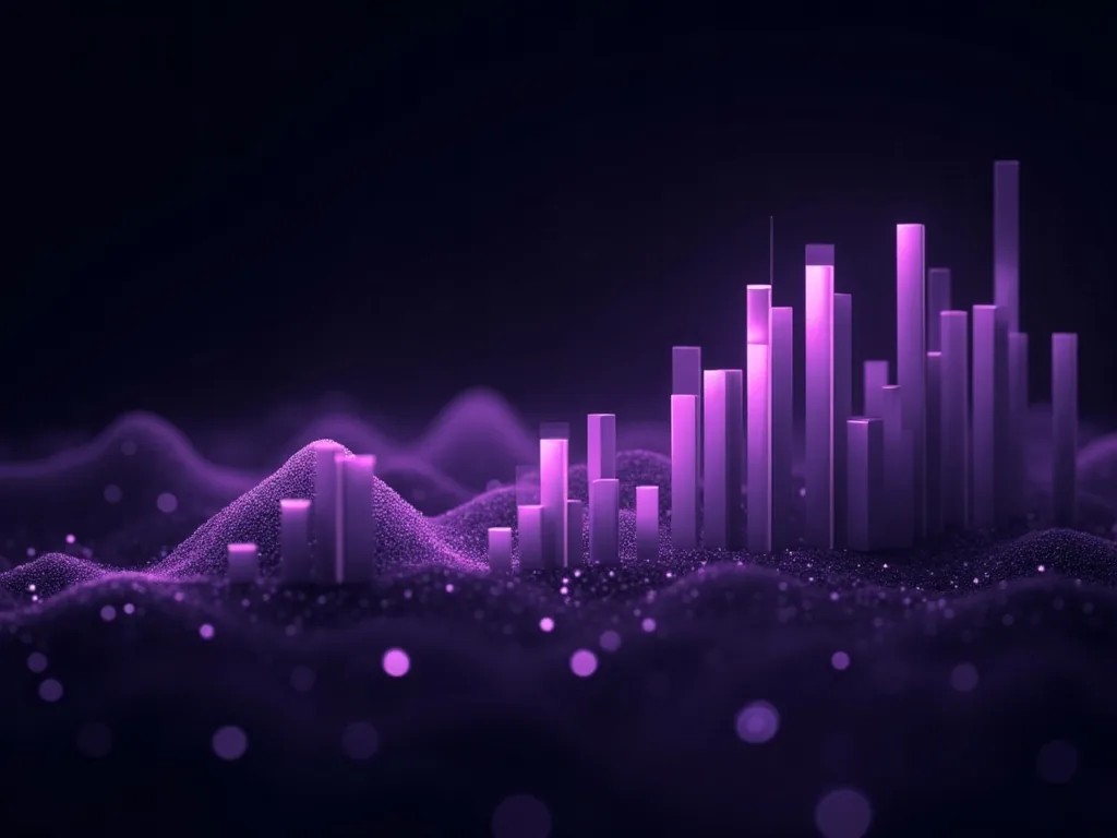 Rising bar columns over a violet field: local-pack prominence climbing