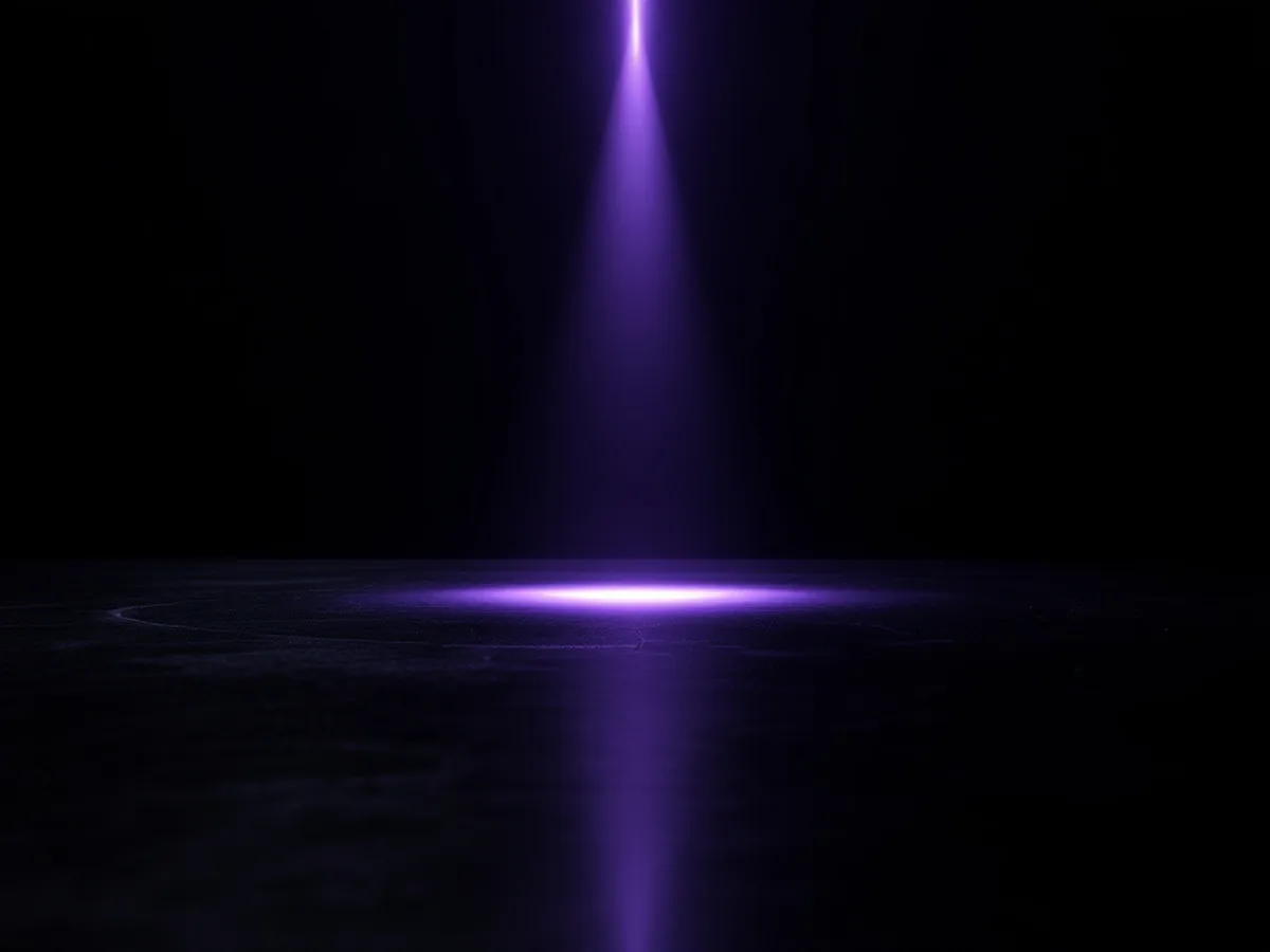 A narrowing funnel of light converging to one bright point
