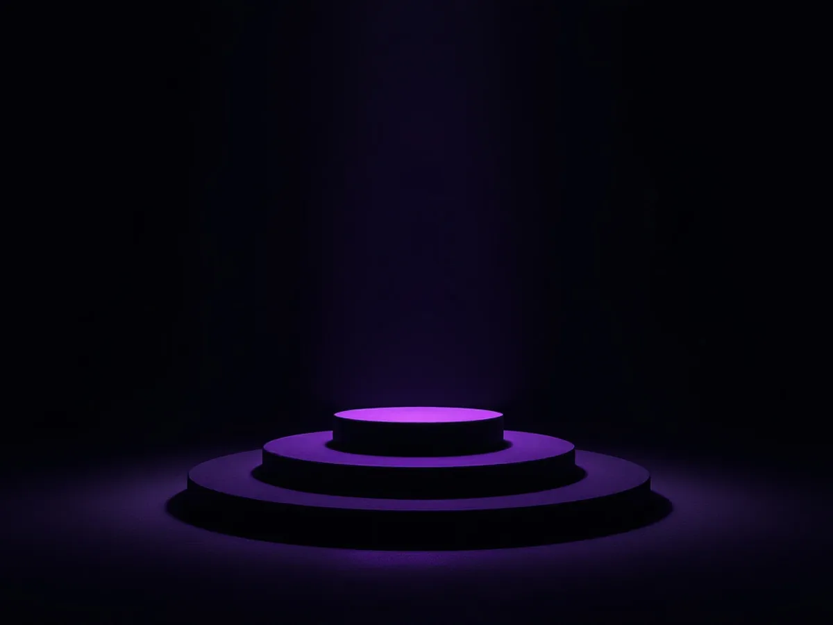 A light beam striking a single raised target ring