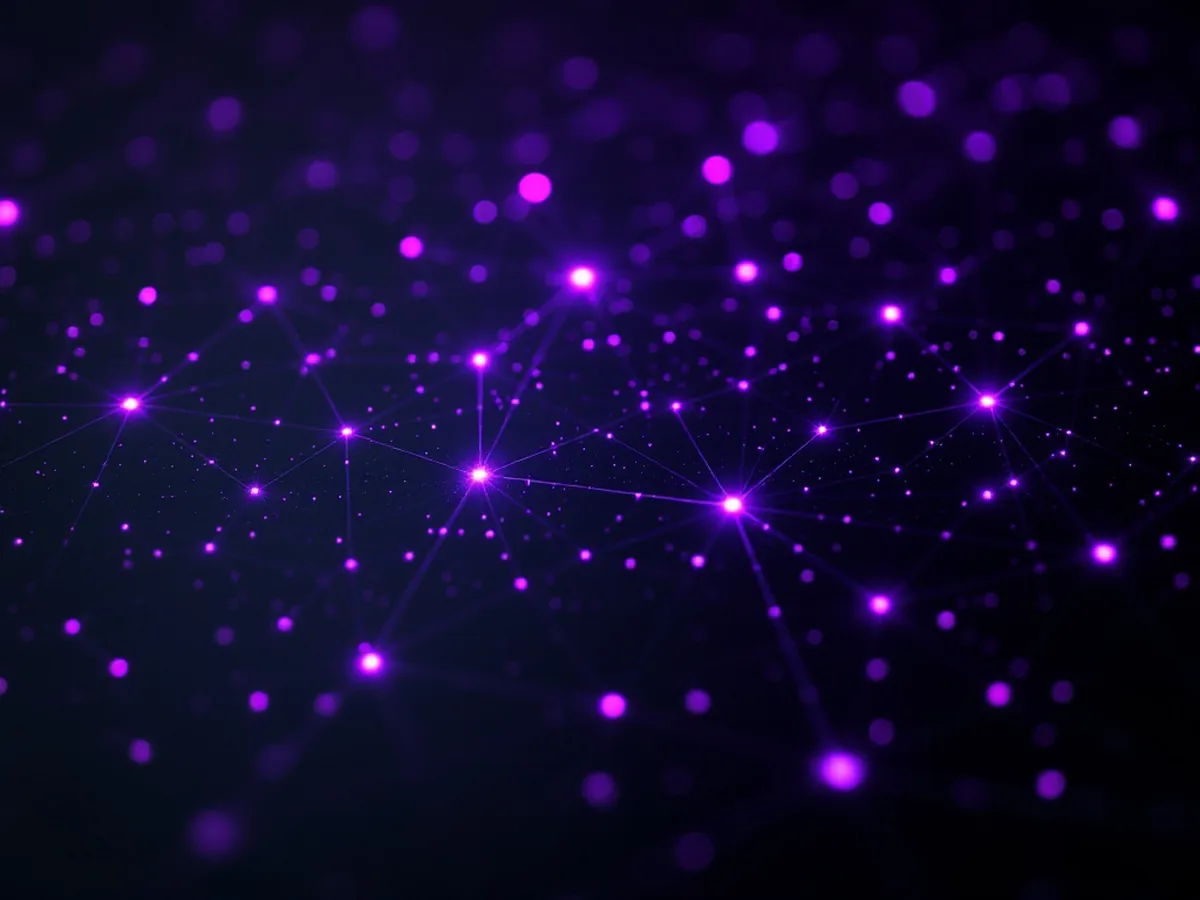 Connected bright nodes among faint data points on a dark surface