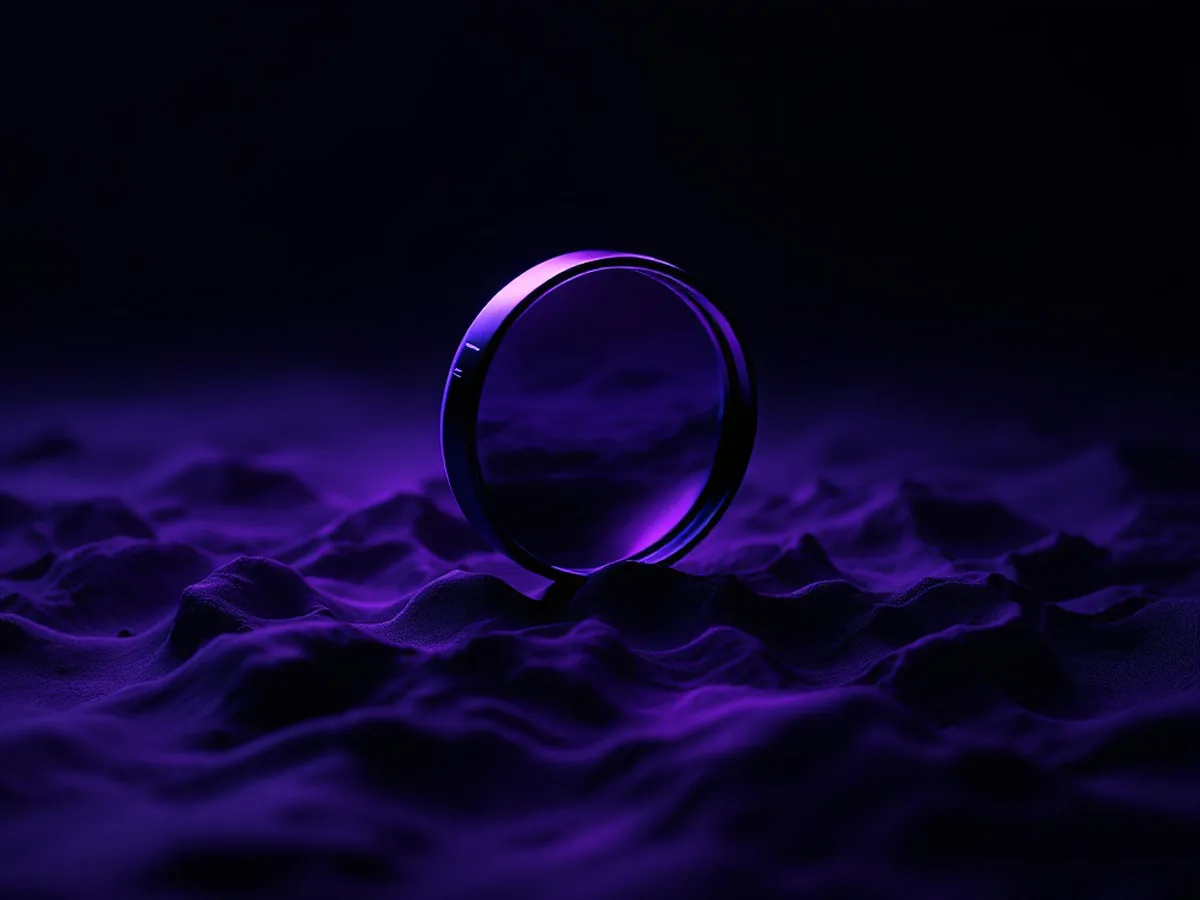 A magnifying lens over an abstract topographic surface