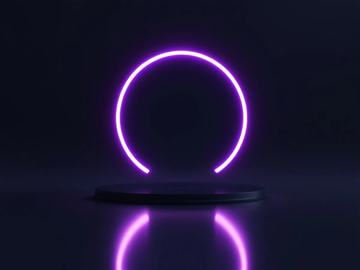 A performance gauge arc glowing near its maximum
